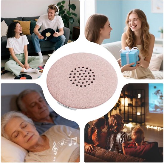Hoofdkussen Speakers - Slaap Luidspreker - Rustig Slapen - Met Slaaptimer - 2.5 x 12.7 x 2.5 cm - Roze — afbeelding 5