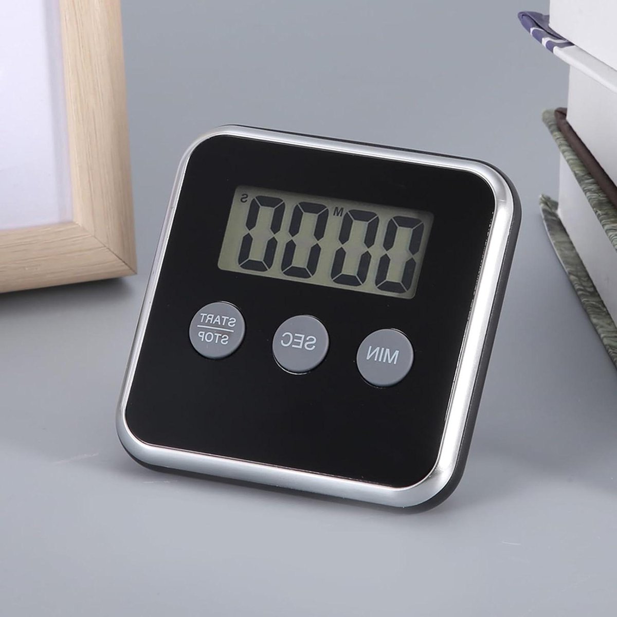 Digitale Keukentimer - Kookwekker Timer - Nauwkeurig Koken - Groot LCD Scherm - 9x9x3 cm - Zwart