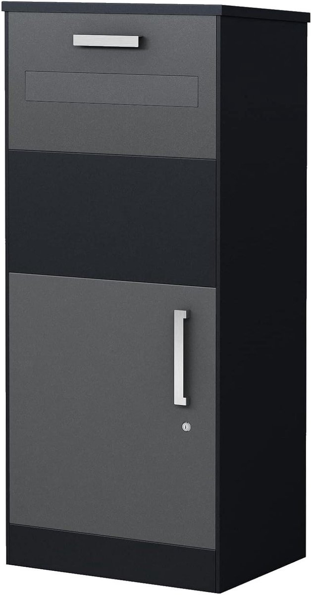 Pakketbox Brievenbus - Postkast Pakket - Veilig Pakket Ontvangen - Modern Design - 50 x 37 x 115 cm - Antracietgrijs