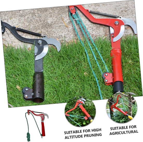 Tuinschaar Telescopisch - Takkenknipper Snoeier - Bomen Snoeien - Uitschuifbare Paal - 75 cm - Rood — afbeelding 5