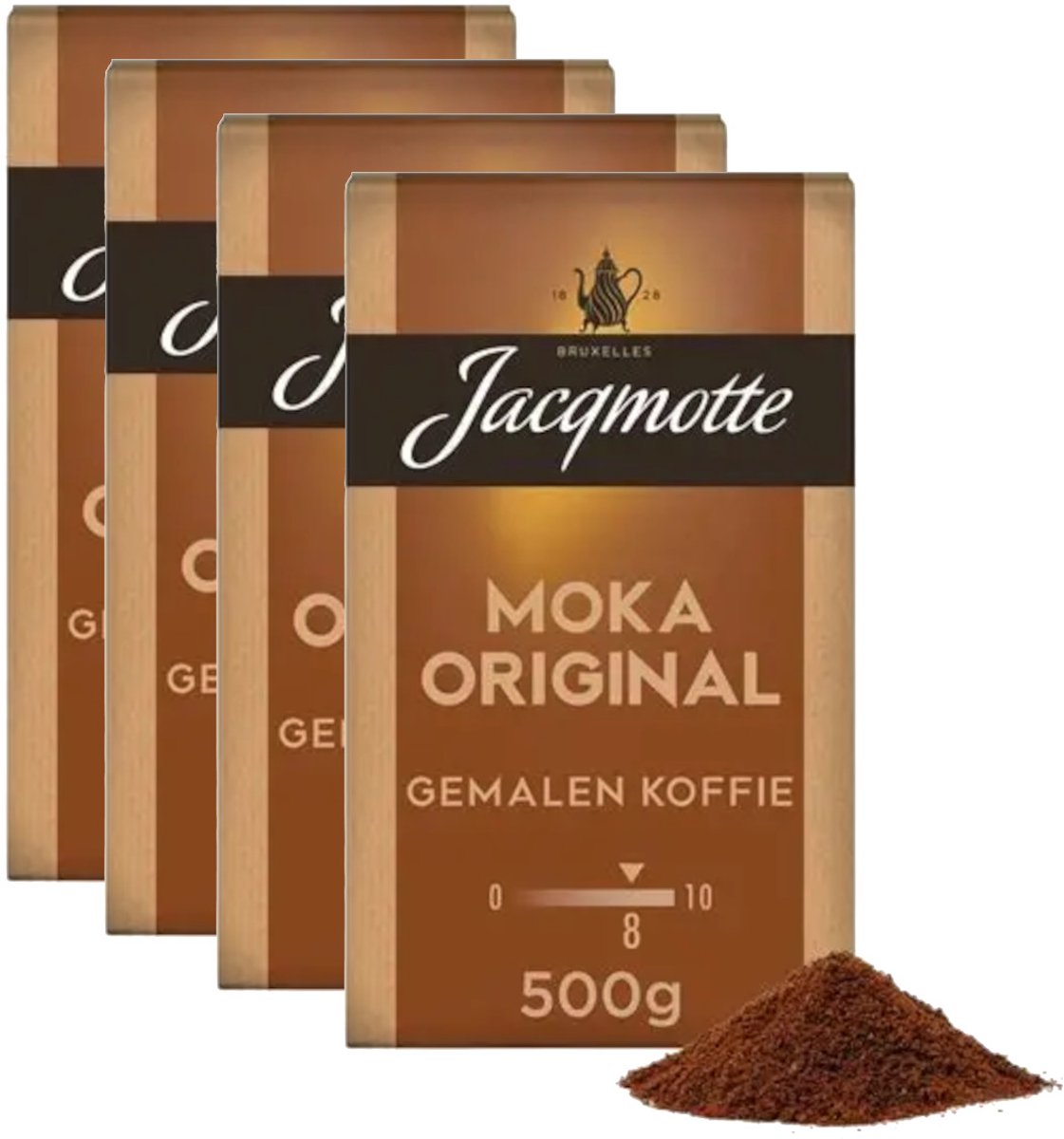 Jacqmotte Creations Moka Original - Multipack - Gemalen Koffie - 2kg (4x500g)