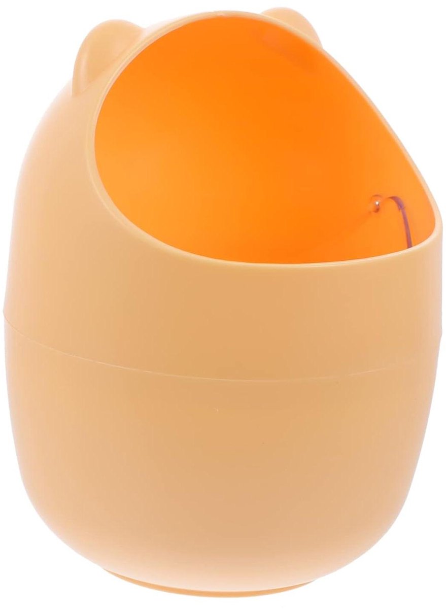 Mini Vuilnisemmer - Tafelafvalbak Schattig - Bureau Opruimen - Met Schuddeksel - 2 Stuks - Geel