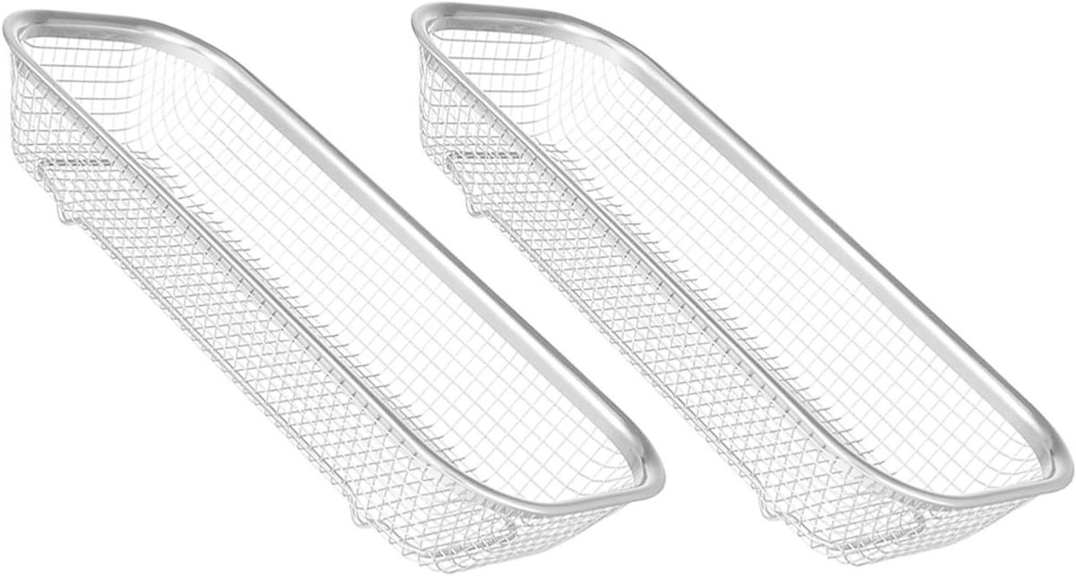 Vaatwasser Bestekbak - Servieskorf Afdruipmand - Vaat Reinigen - Grote Capaciteit - 31 x 13 x 5.5 cm - Zilver