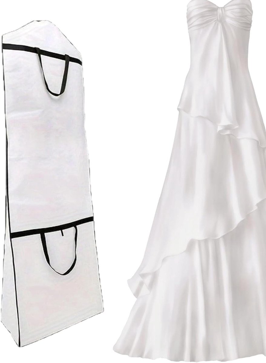 Kledinghoezen Jurken - Beschermhoezen Garderobe - Kleding Beschermen - Vocht- en stofwerend - 32x23x4 cm - Wit