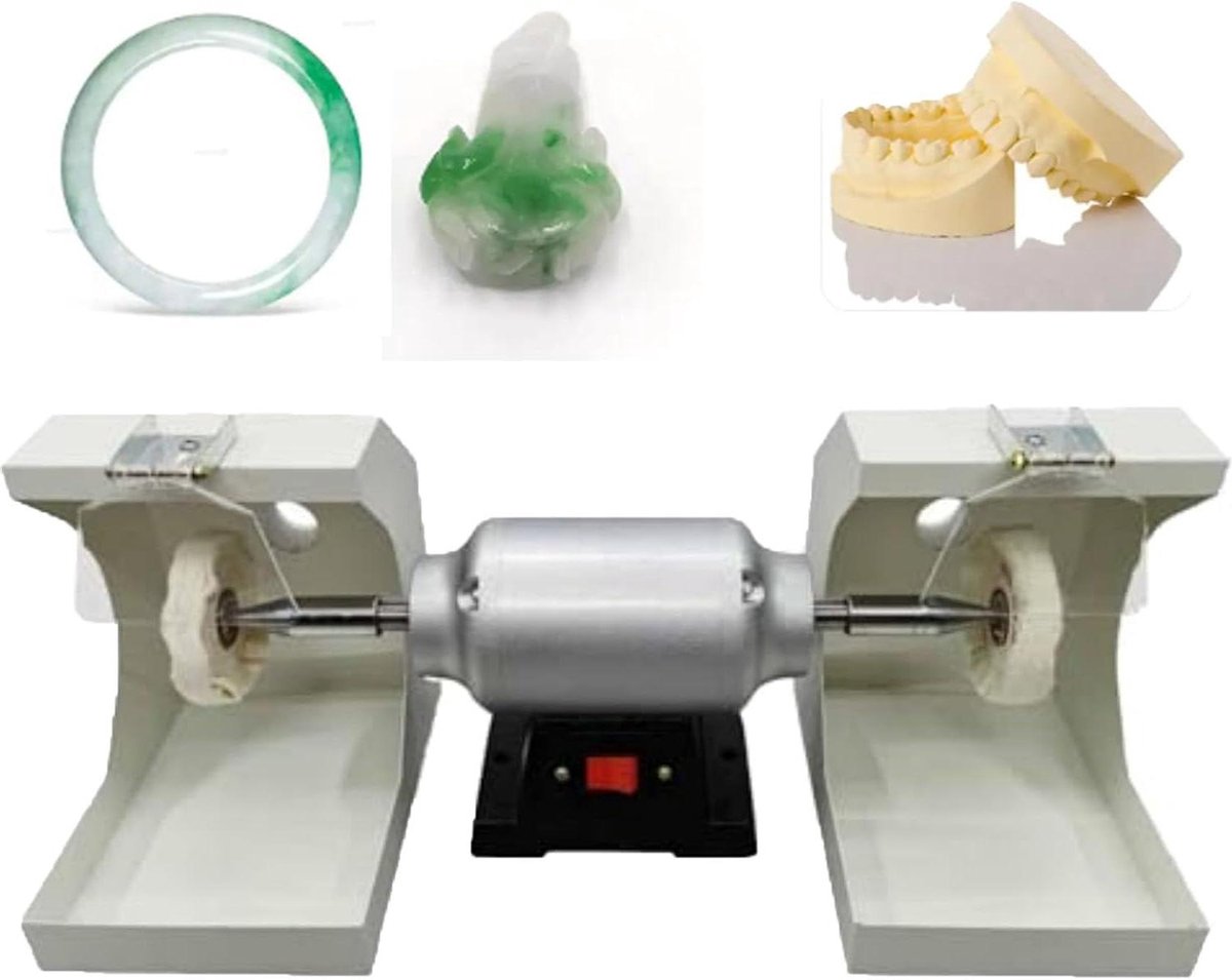 Elektrische Polijstmachine - Tafel Draaibank - Sieraden Maken - 550W Krachtige Motor - 3000 Tpm - Zilver