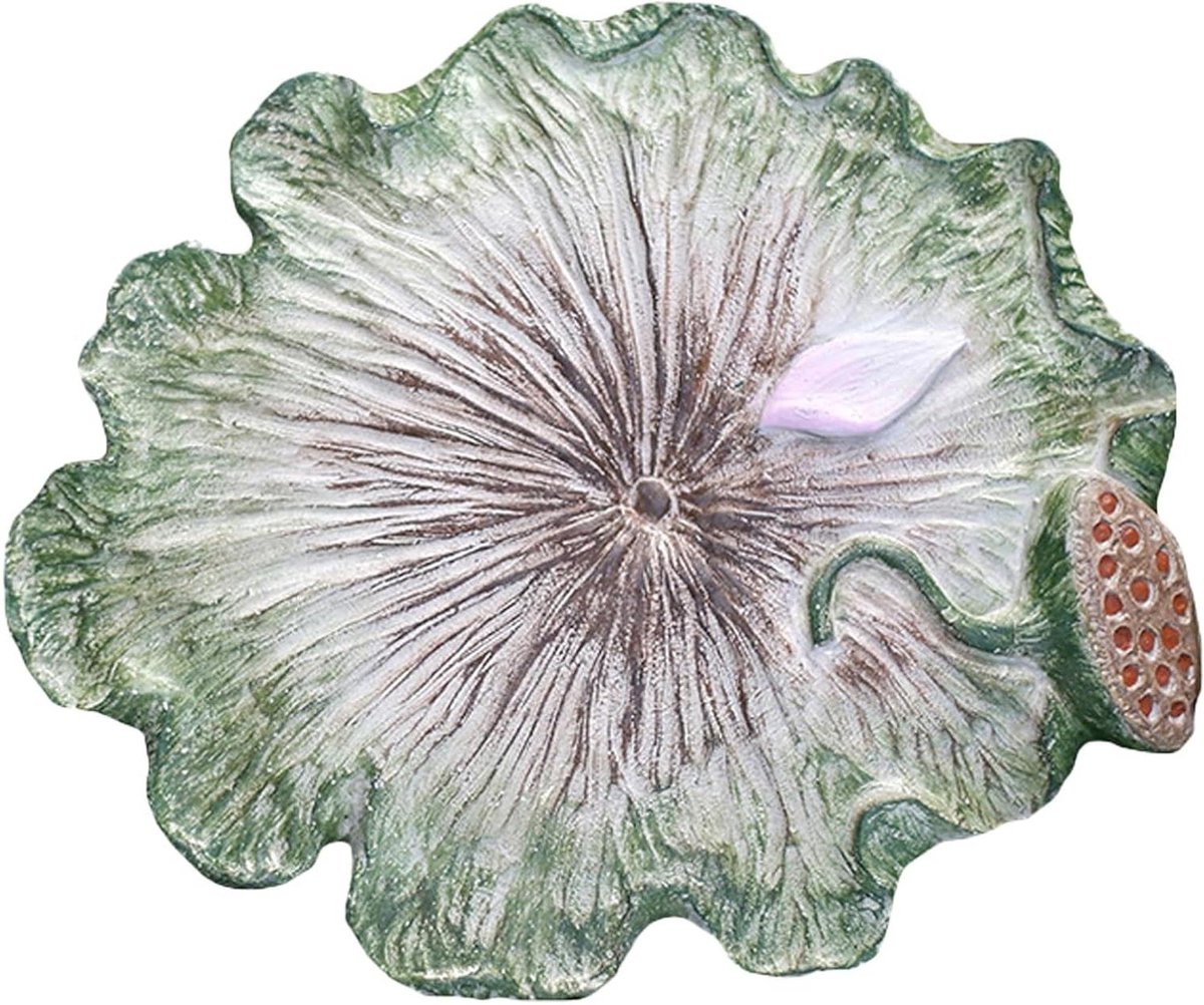 Tuinstapsteen Lotusblad - Decoratieve steen - Tuinpad Aanleggen - Antislip Oppervlak - 35 cm - Grijs