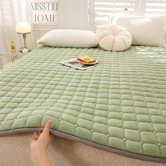 Vouwmatras futon vloermat - Zachte slaapmat - Comfortabel slapen - Orthopedische ondersteuning - 180x200 cm - Grijs — afbeelding 3