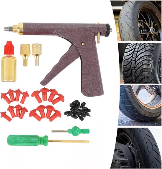 Bandenreparatieset - Tubeless Plug Set - Onderweg Repareren - Heavy Duty Professional - 32 Pluggen - Niet gespecificeerd — afbeelding 3