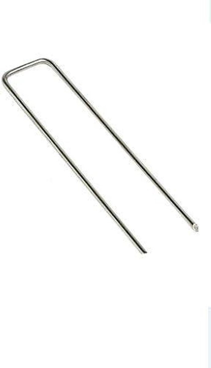 Metalen Haringen - Grondpennen Bodemankers - Vastzetten Bodembedekking - Verlaagde Punt - 180 x 40 mm - Metaal