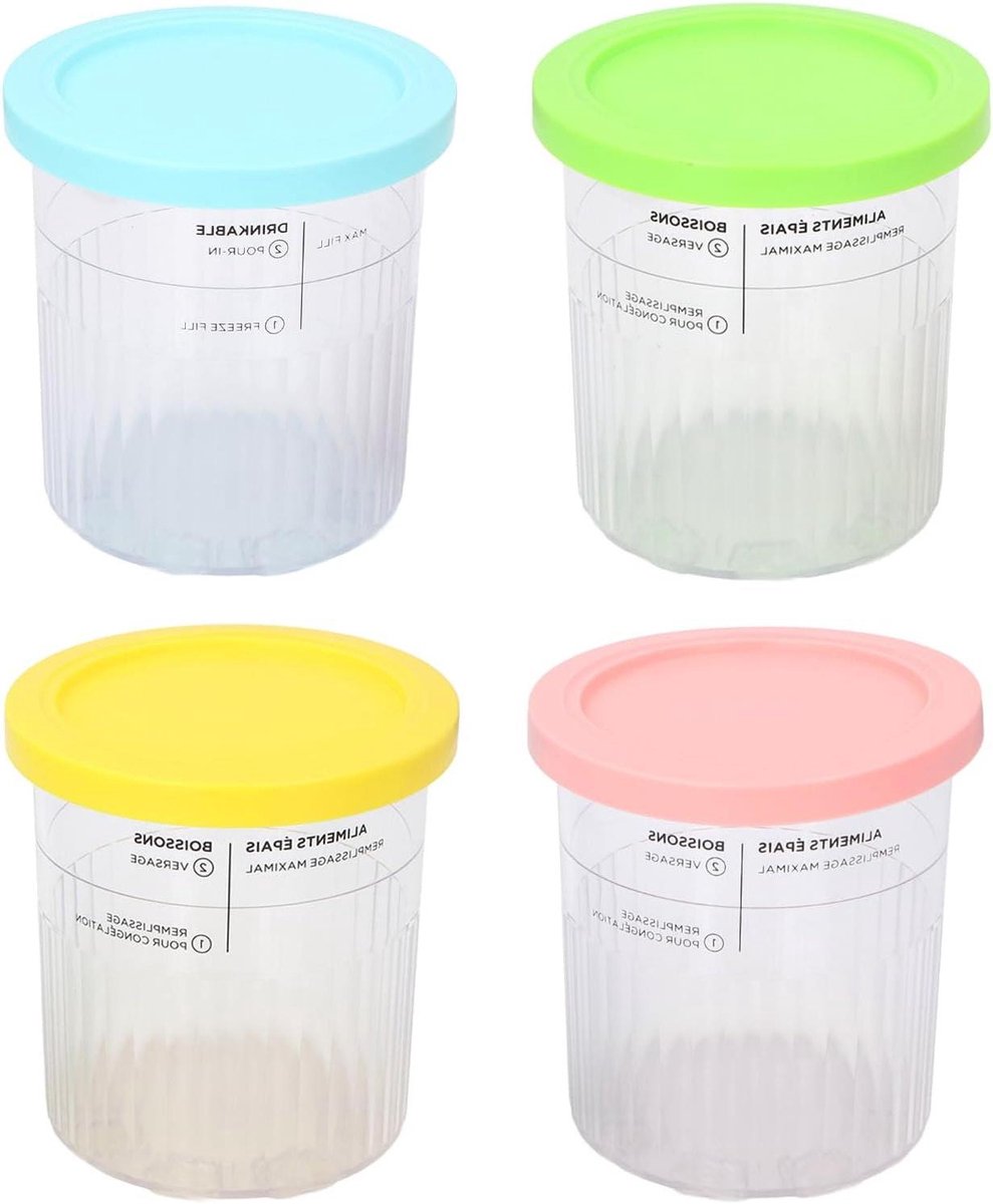 IJsbakjes - Bewaarcontainers - IJs Maken - Vaatwasmachinebestendig - 4 stuks - Meerdere Kleuren