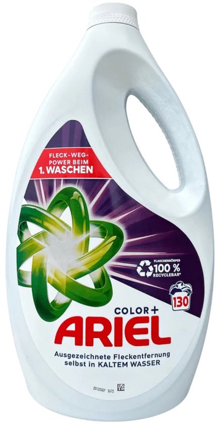 Ariel - vloeibaar wasmiddel - color+ - bonte was - krachtige vlekverwijdering - frisse geur - 130 wasbeurten - 6 liter