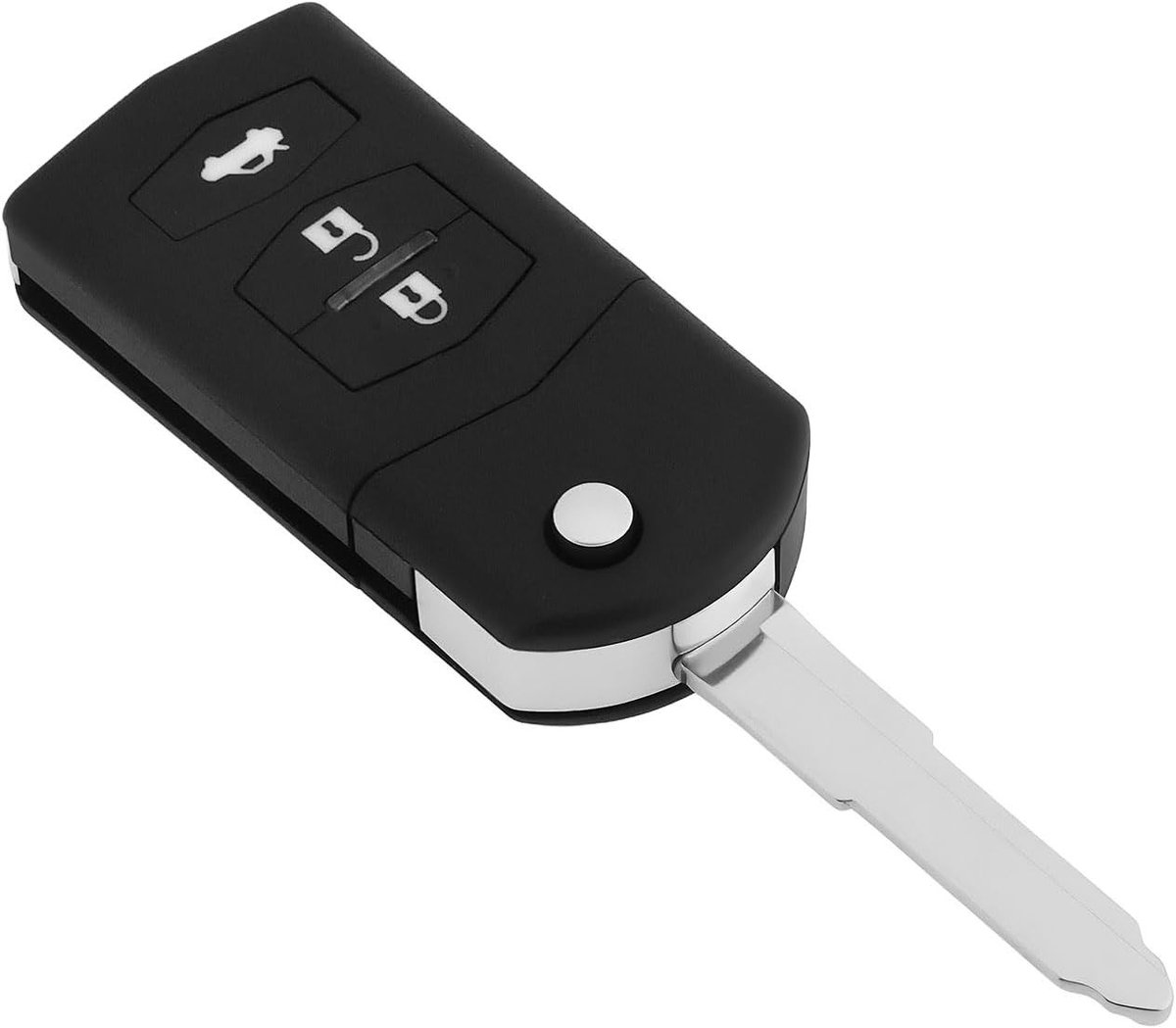 3-Button Afstandsbediening Sleutel 433MHz ID63 80bit Chip Geschikt voor Mazda 2, 3, 5, 6 en 8 - Vervangingssleutel, Auto Sleutel, Sleutel met Chip