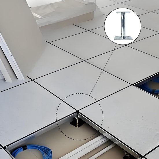 Set van 4 verstelbare paaldraagtjes van gegalvaniseerd staal, geschikt voor hekken, carports en pergola's, hoogte 100-150 mm — afbeelding 3