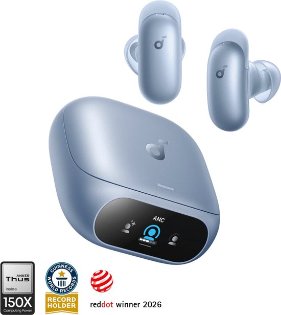 soundcore Liberty 5 Pro by Anker, Anker Thus Al Chip, Kristalheldere Gesprekken, Noise Cancelling Oordopjes, Draadloze Oordopjes, ANC Met 6,5 U/28 U:Speeltijd, Snelladen, Draadloos Opladen