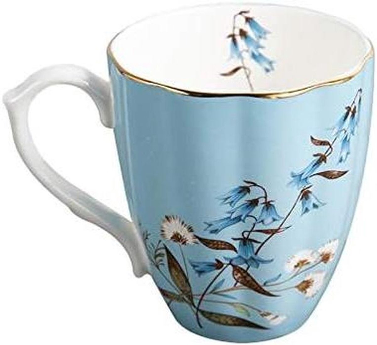Kop en Schotel Set - Theekop Mok - Drinken Thuis - Grote Capaciteit - 420 ml - Stijl E