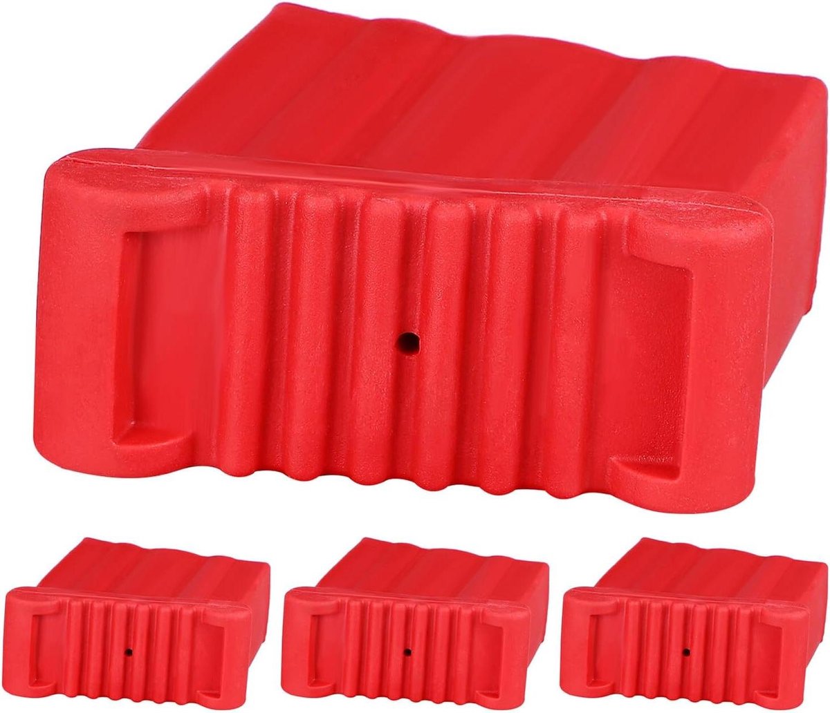 Ladder Voetbeschermers - Laddervoetkussens Antislip - Veiligheid Verbeteren - Brede Stabiele Steun - 7.70X7.70X3.30CM - Rood