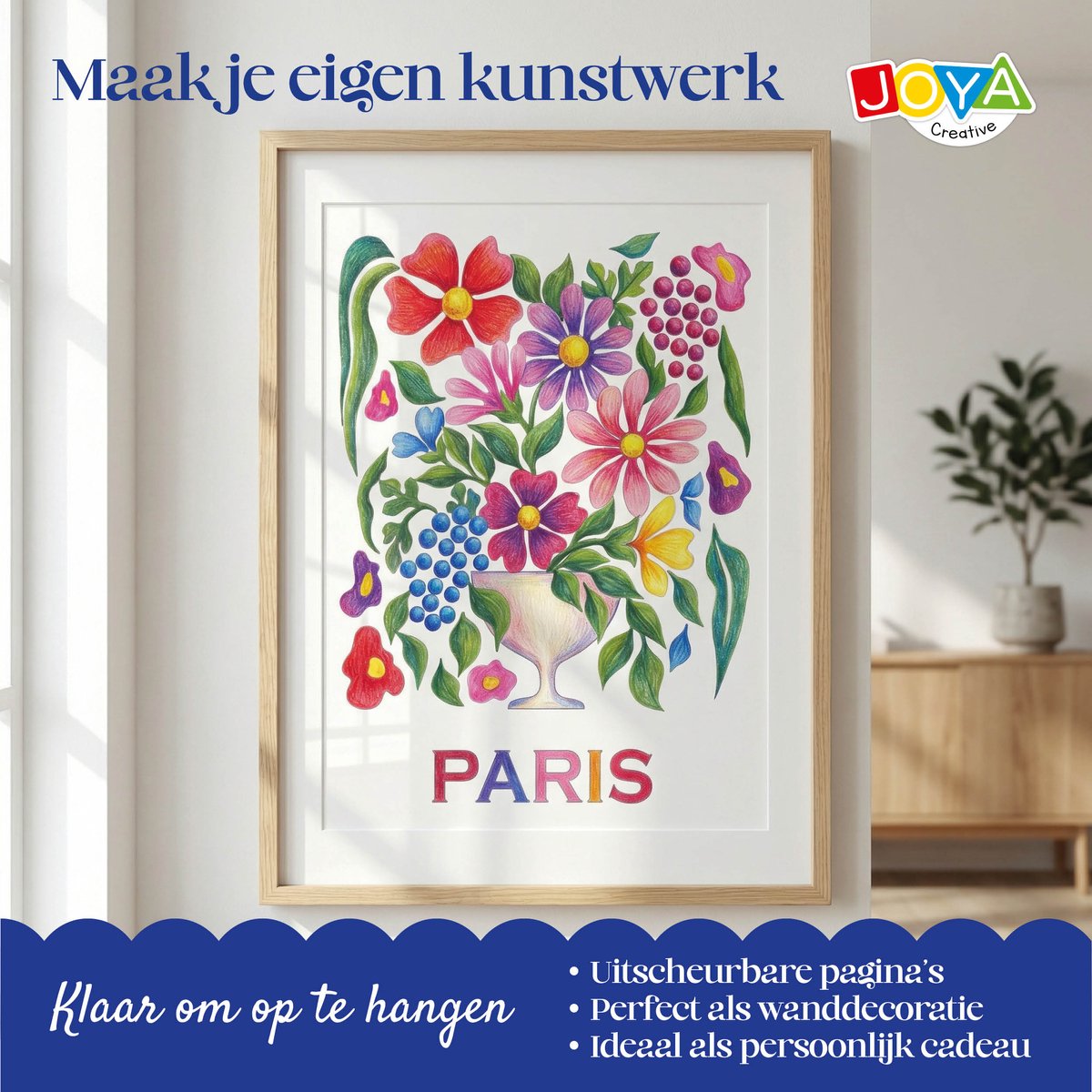 Joya Creative Kleurboek voor Volwassenen Posters - Volwassen Kleurboek met 64 Designs - A3, A4 en A5 Formaat - Uitscheurbaar - Spiraalband — afbeelding 3