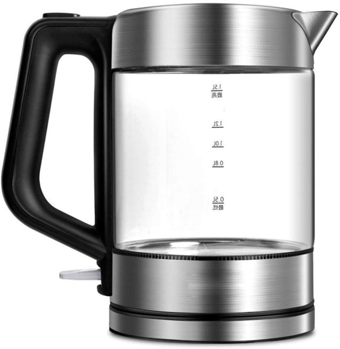 Glazen Waterkoker - Elektrische Ketel Thee - Snel Water Koken - Instelbare Temperatuur - 15L - Zilver