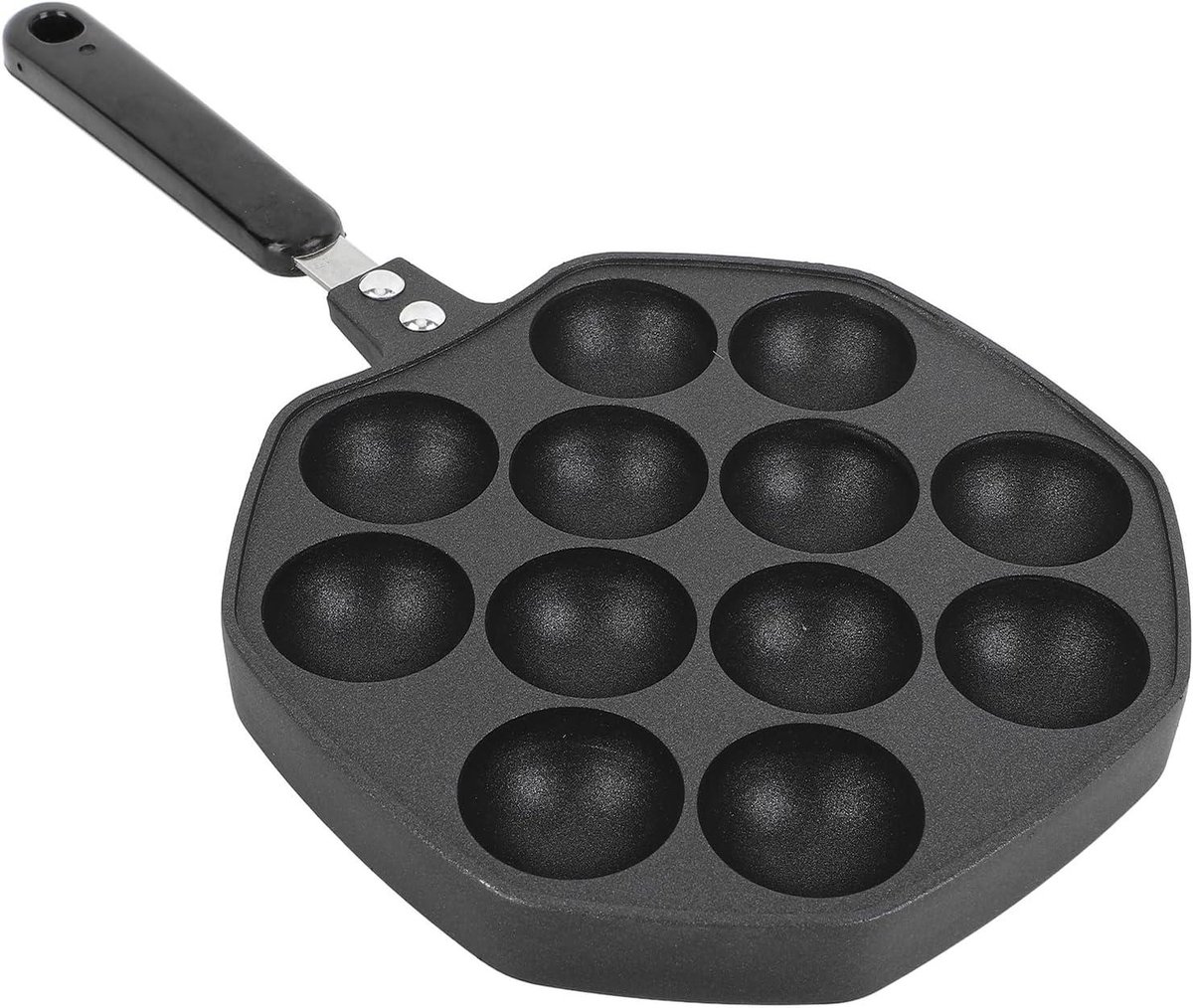 Takoyaki Pan - Octopus Ball Pan - Snacks Maken - Non-stick Coating - 34.5x18cm - Black