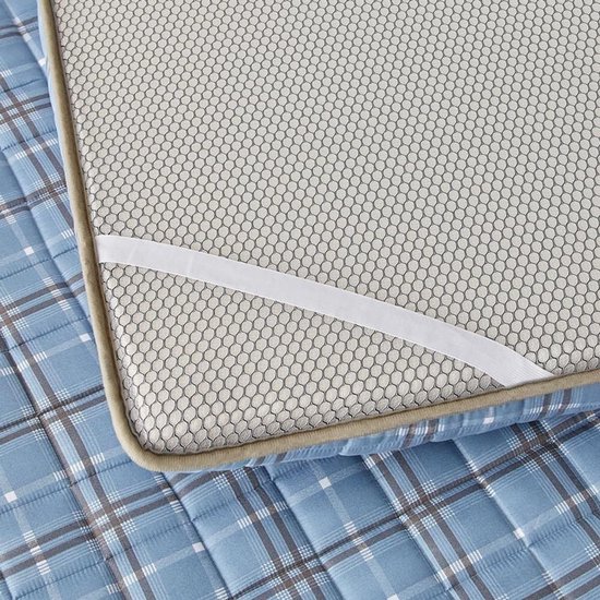 Katoenen Matras - Vloermatras Futon - Kamperen Reizen - Drukbestendig Anti-inzakkend - 90x200cm - Blauw — afbeelding 5