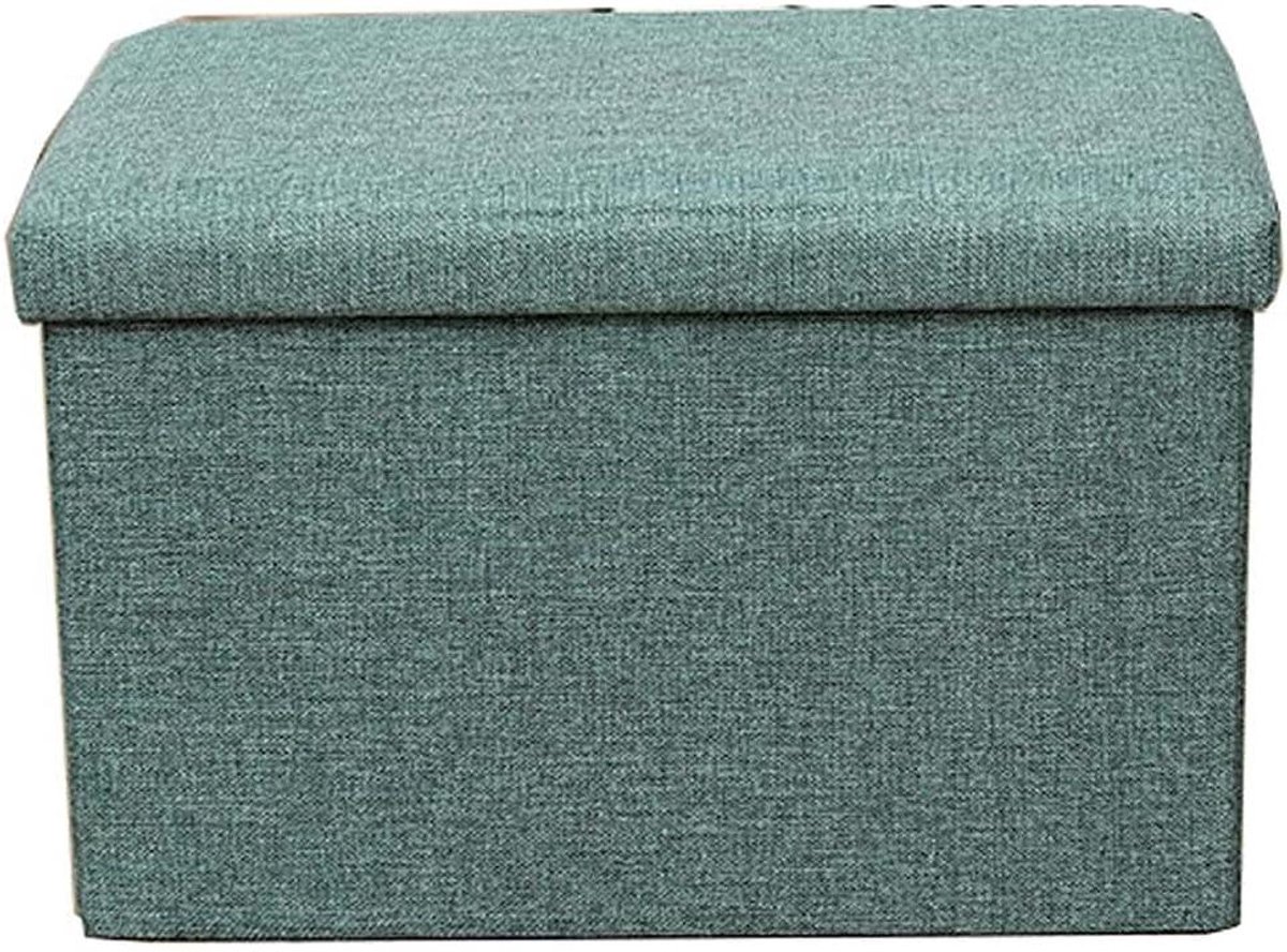 Opberg Poef - Voetenbank met opbergruimte - Ruimte Organiseren - Opvouwbaar en draagbaar - 48 x 30 x 30 cm