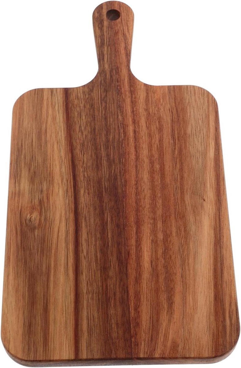 Houten Snijplank - Keukenplank Pizza - Voedsel Bereiden - Met Handvat - 35 cm - Lichtbruin