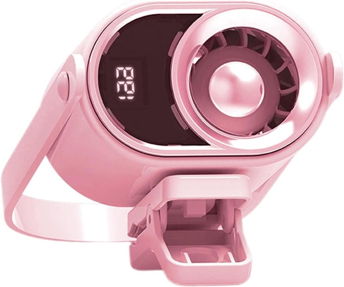 Kleine clip-ventilator - Persoonlijke koeler - Comfort onderweg - Stille werking - 6 x 9 x 6 cm - Roze