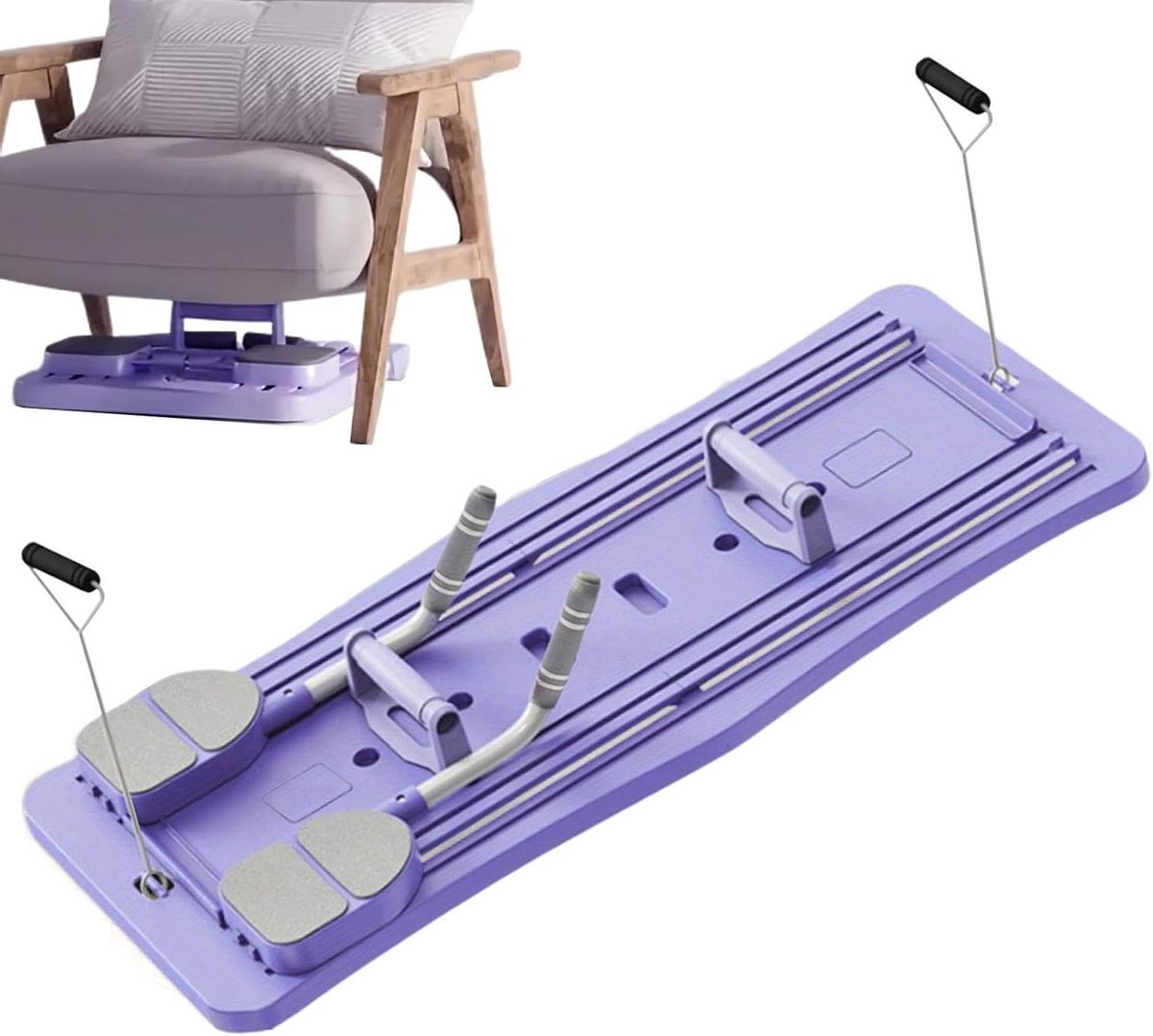 Pilates Board - Fitness Plank - Thuis Trainen - Inklapbaar Ontwerp - 97x41 cm - Paars