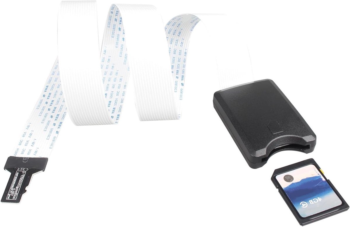 Micro SD naar SD Kaart Verlengkabel - Flexibele FPC Adapter voor Camera, GPS en 3D Printer - 62 cm Verlenging
