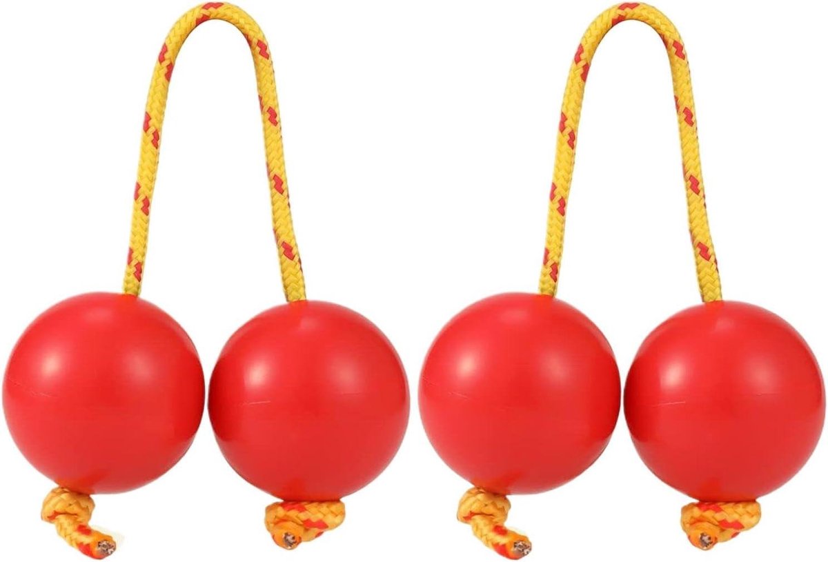 Kashaka Shaker - Ritmische Bal - Muziek Maken - Authentiek Geluid - 2 Paar - Rood