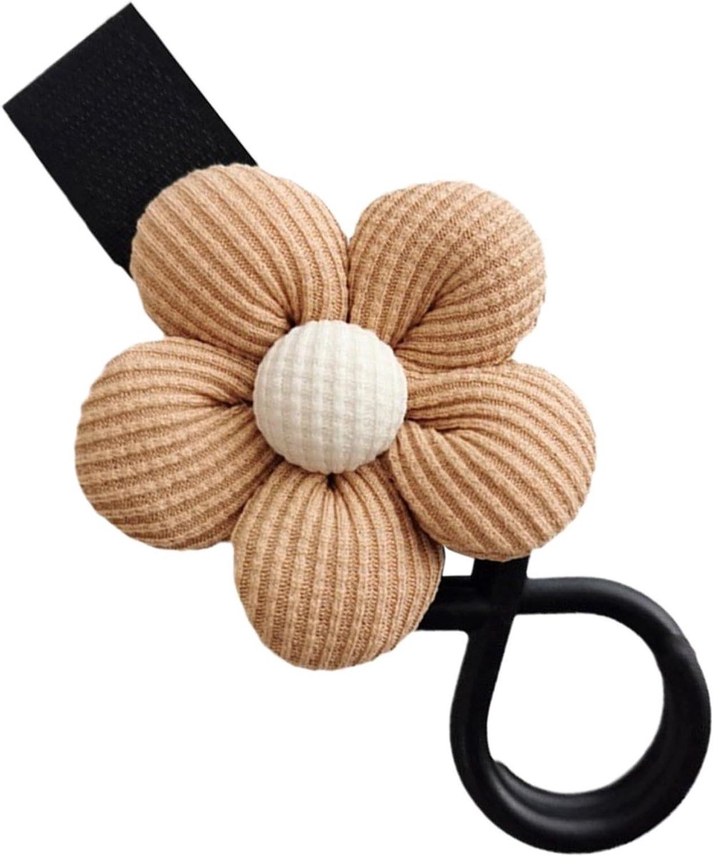 Kinderwagen haak - Bloemen hanger - Spullen dragen - Duurzaam PP materiaal - 11 x 6.5 cm - Multi color