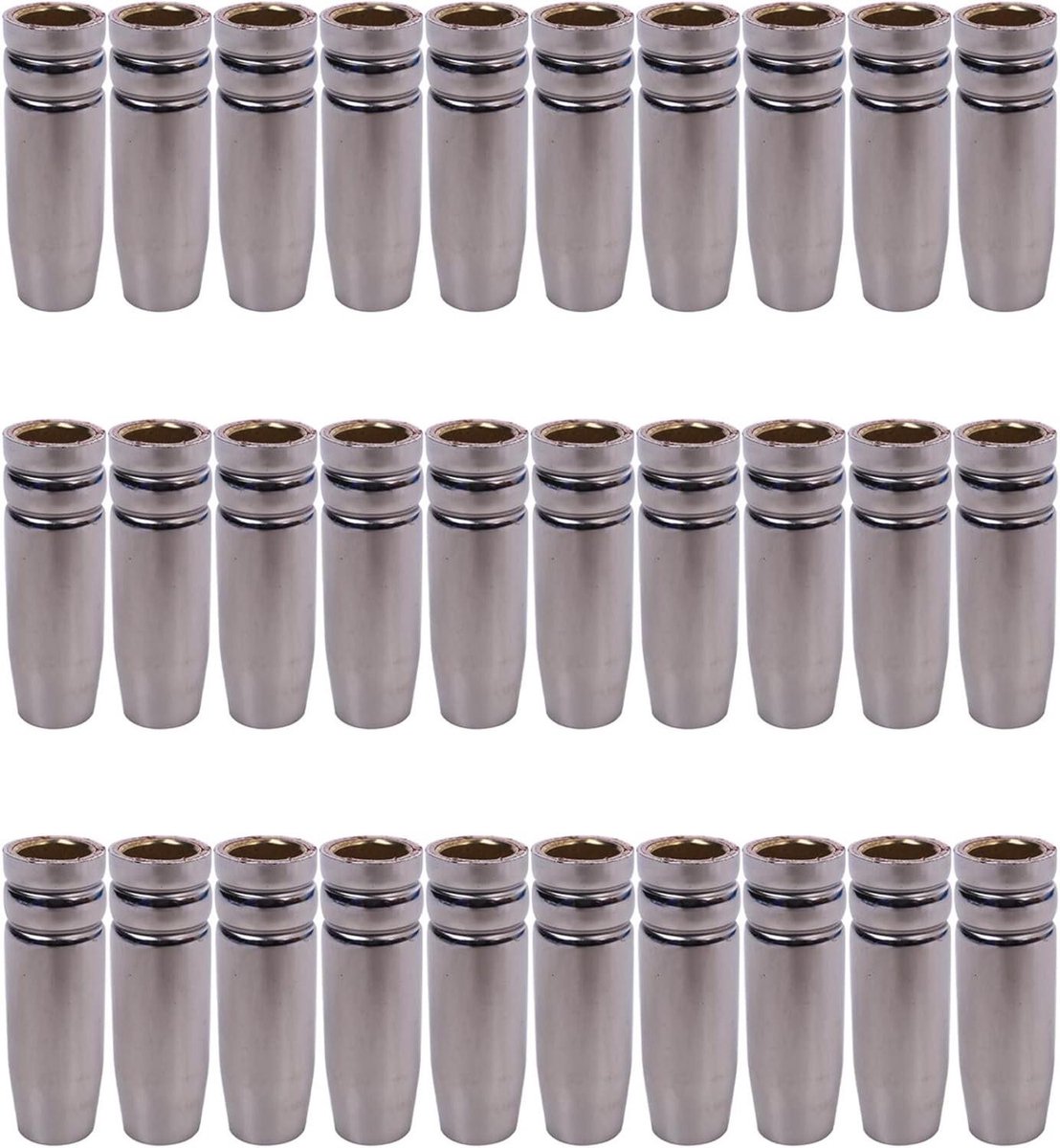Lasmondstukken - Spuitmond MIG - Zwaar Lassen - MB 15AK Compatibel - 30 Stuks - Zilver