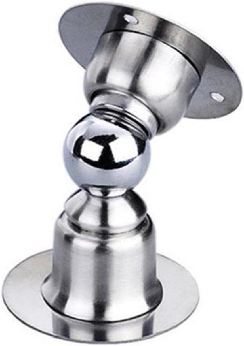 Magnetische Deurstop - Rvs Deurhouder - Deur Open Houden - Sterke Magneet - 5.5 x 7.5 cm - Zilver