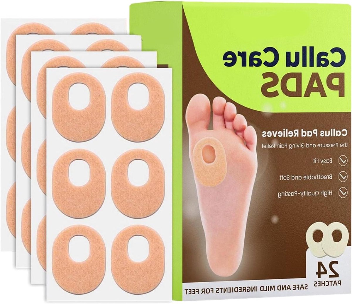 Callus Pads - Voetpads Likdoornkussens - Voetcomfort Verhogen - Zachte Vilt Bescherming - 24 Stuks - Niet gespecificeerd