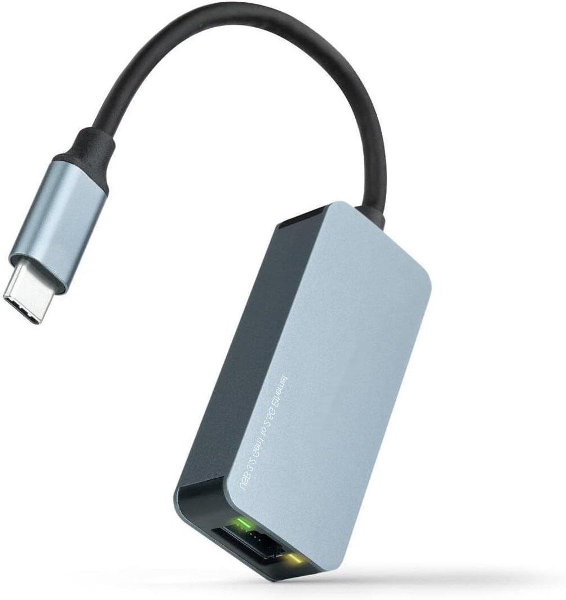 USB-C Ethernet Adapter - Netwerk Adapter - Internet Stabiliseren - 2.5 Gigabit Snelheid - 15 cm - Grijs
