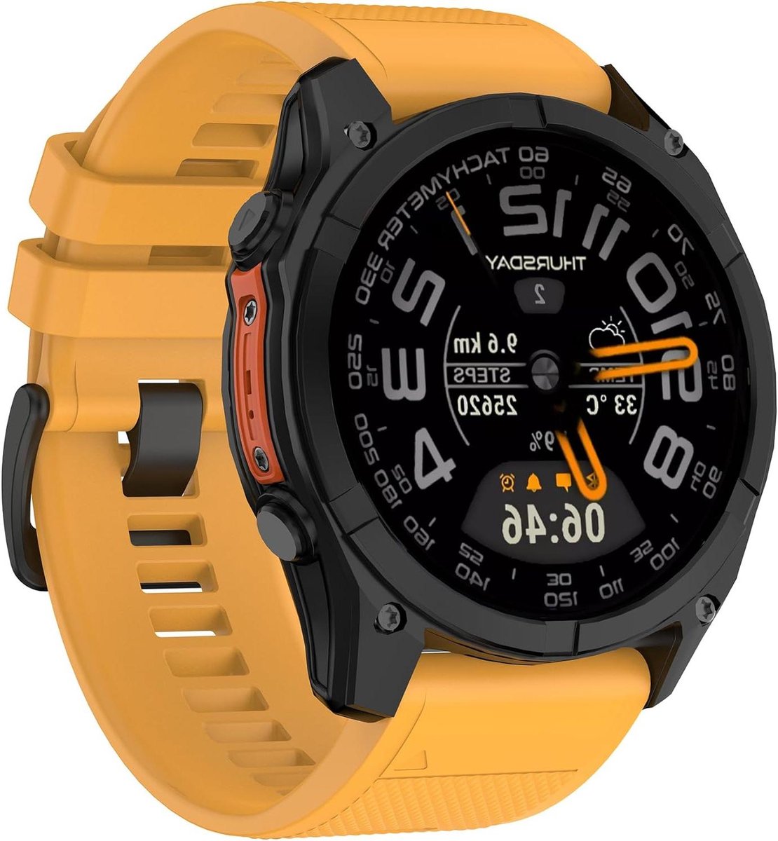 Siliconen Horlogeband - Reserveband Smartwatch - Sportactiviteiten - Snelsluitingen Geïntegreerd - 22 mm - Zwart