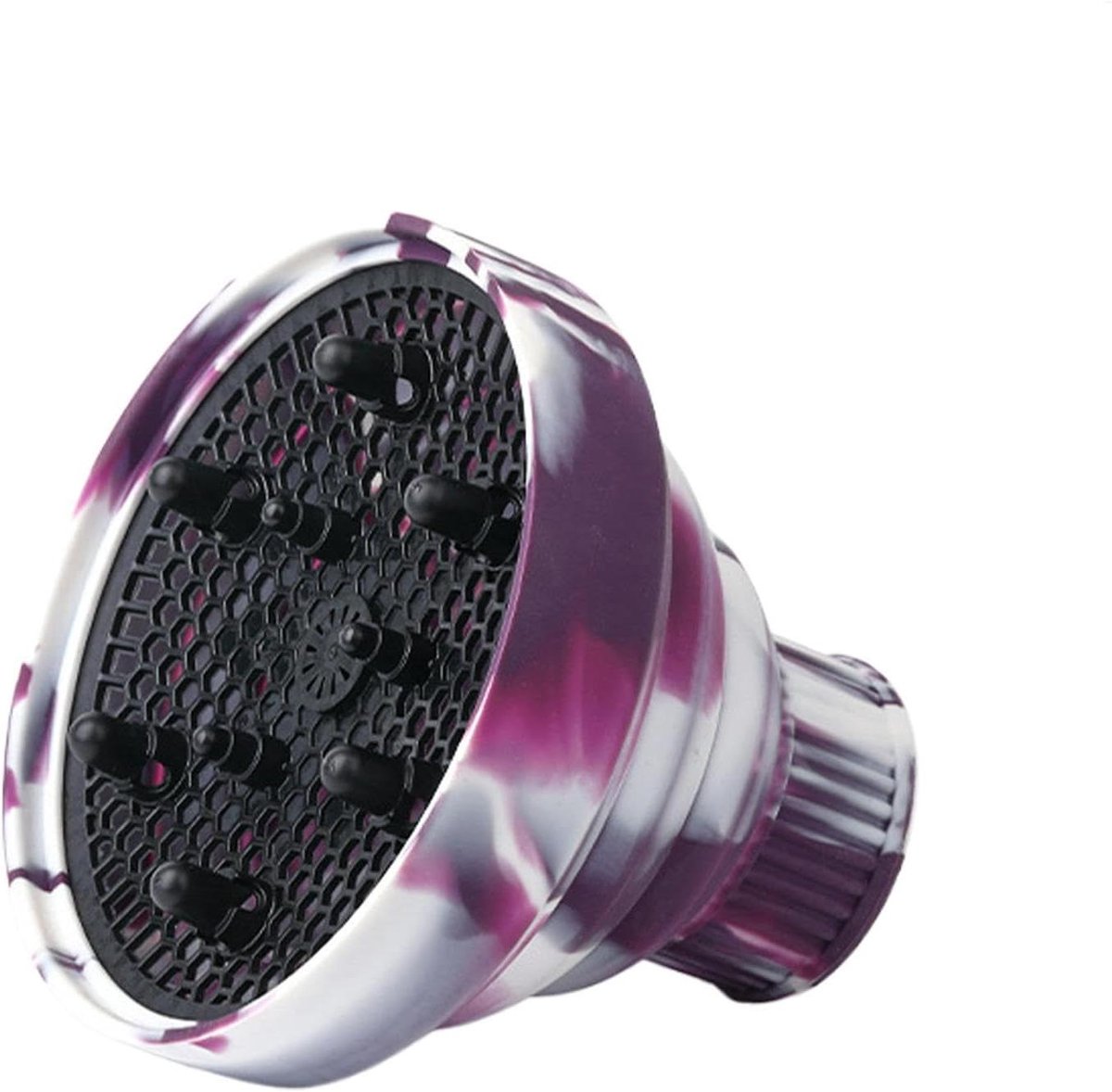 Föhn Diffuser - Haardiffuser Siliconen - Krullen Definiëren - Universele Pasvorm - 14 cm - Zwart