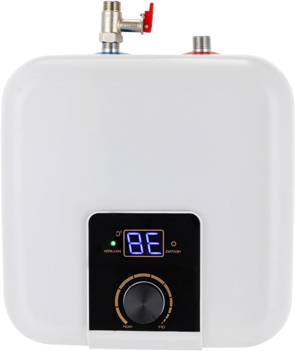 Doorstroomboiler Elektrisch - Mini Boiler Warm Water - Direct Warm Water - Compact Ruimtebesparend - 6 Liter - Wit