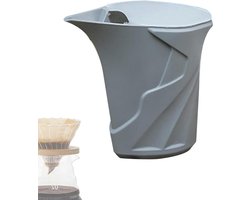 Handbediende Koffiepot - Percolator Handmatig - Koffie Zetten - Instelbare Stromingsregeling - 12 x 12 x 12 cm - Grijs