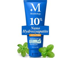 Mouthology Nano Hydroxyapatite Tandpasta 10% – Fluoridevrij – Whitening & Gevoelige Tanden – Xylitol & SLS Vrij – Mint 118ml
