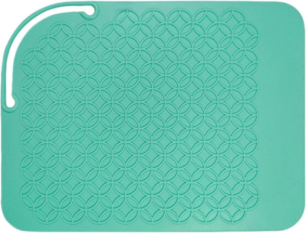 Krultangmat - Hittebestendige mat - Haarstyling Beschermen - Antislip Ontwerp - 21 x 15.6 cm - Zwart