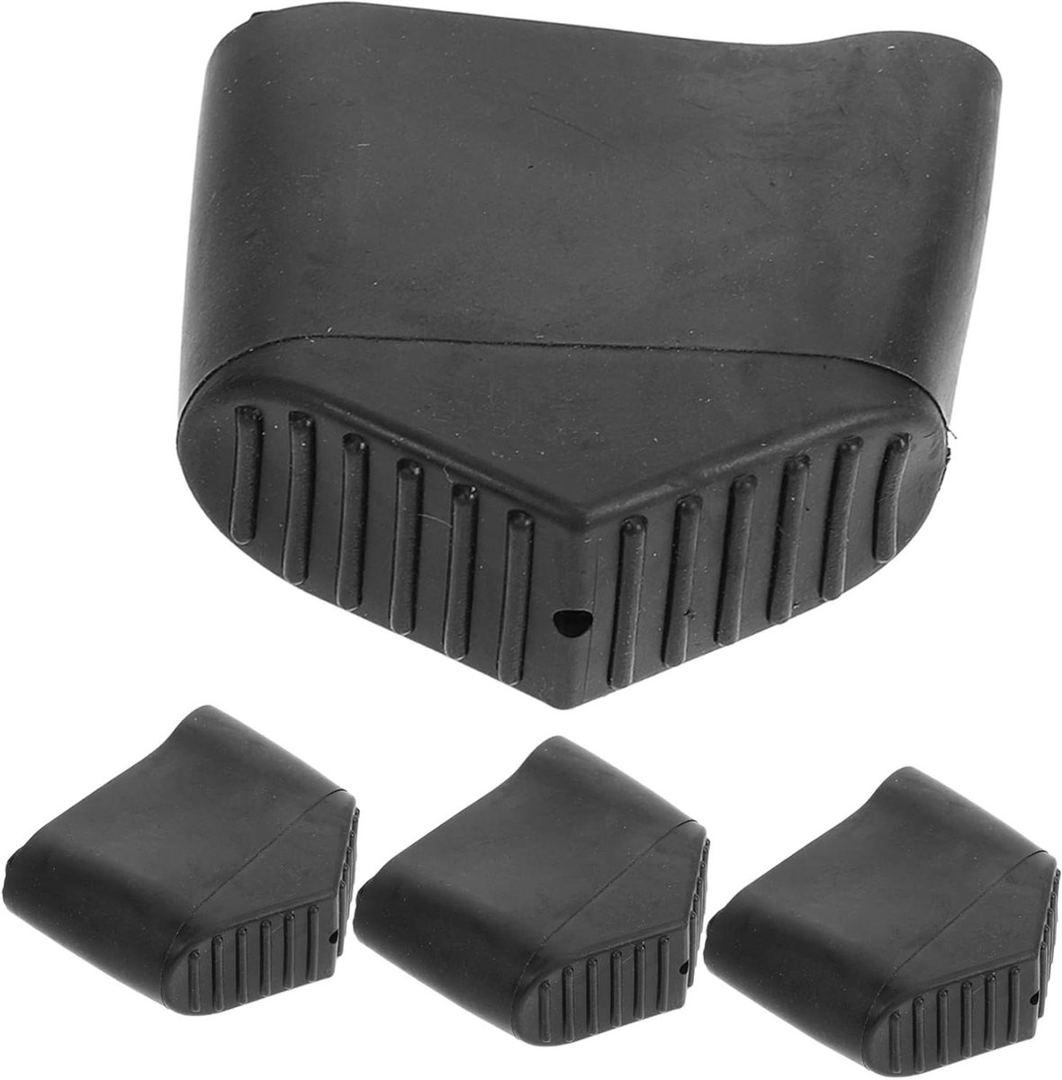 Isolatie Laddermatten - Ladderpoothoezen Rubberen - Veilig Werken - Antislip Vloerbescherming - 7.2x5.5x2.2cm - Zwart