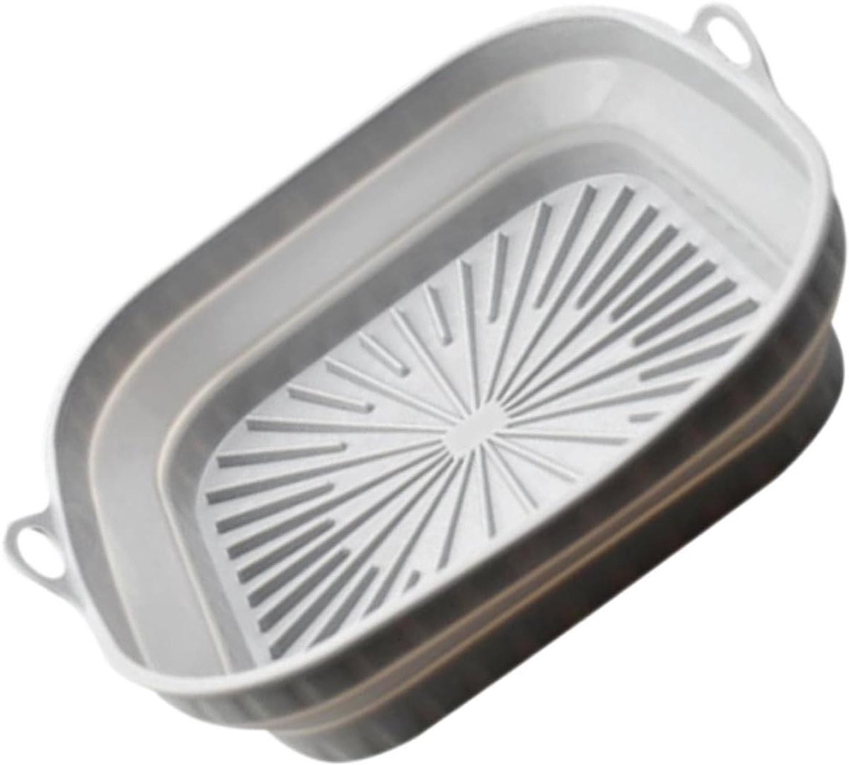 Airfryer Bakmat Liner Mat Hygiënisch Bakken Met Handvatten 21.5 cm Donkergrijs