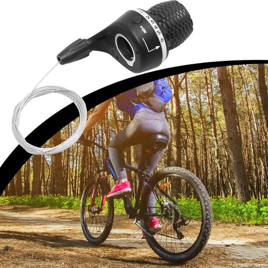 Fiets Versnellingspook - Shifter Set Draaihendel - Fietsen Optimaliseren - Precisie Schakelsysteem - 2.2 cm Diameter - Zwart van fiets — afbeelding 2