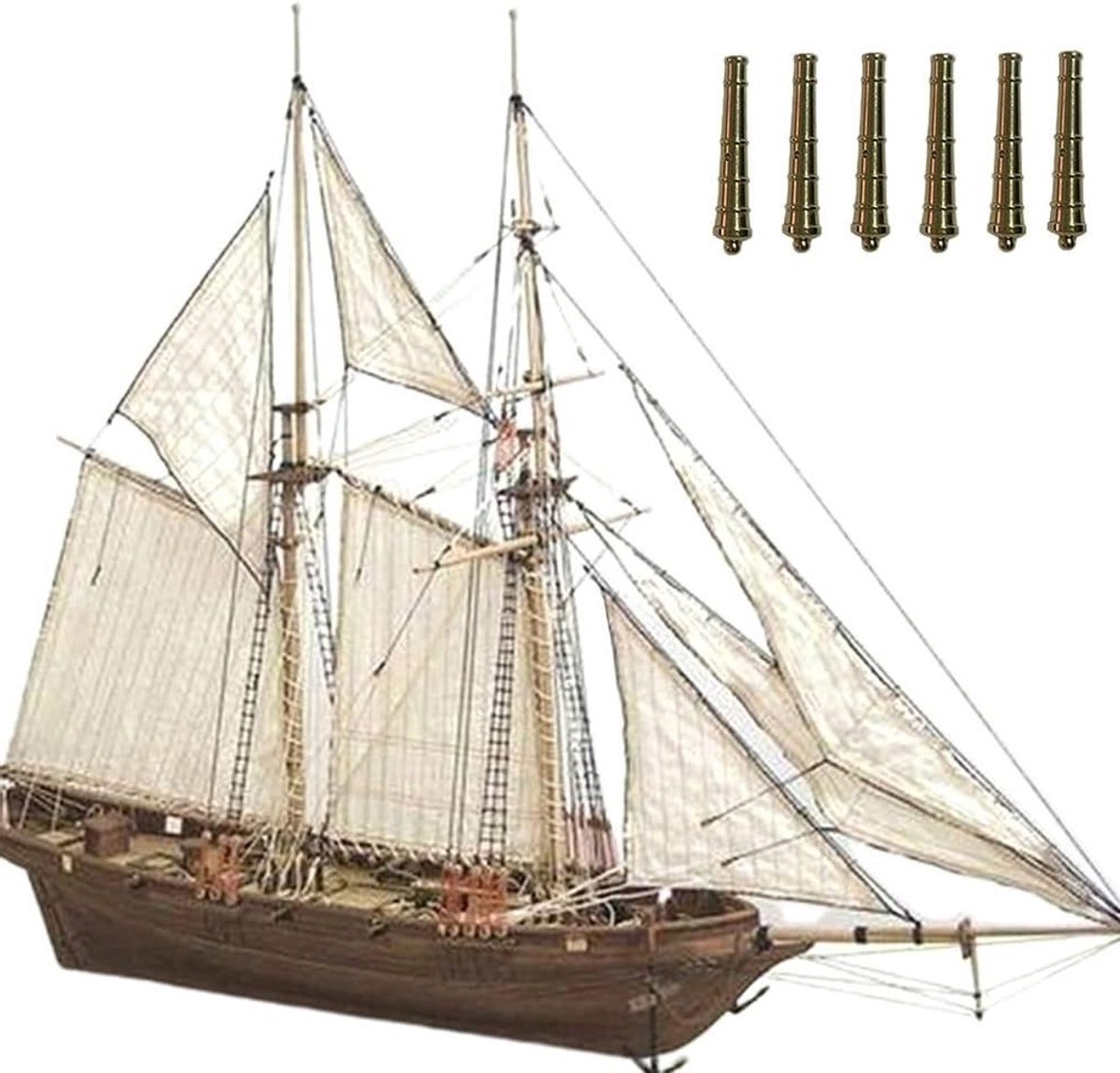 Houten schip modellen, zeilboot model DIY bouwpakket voor thuisdecoratie, klassiek zeilboot speelgoed en watervoertuig modelbouw