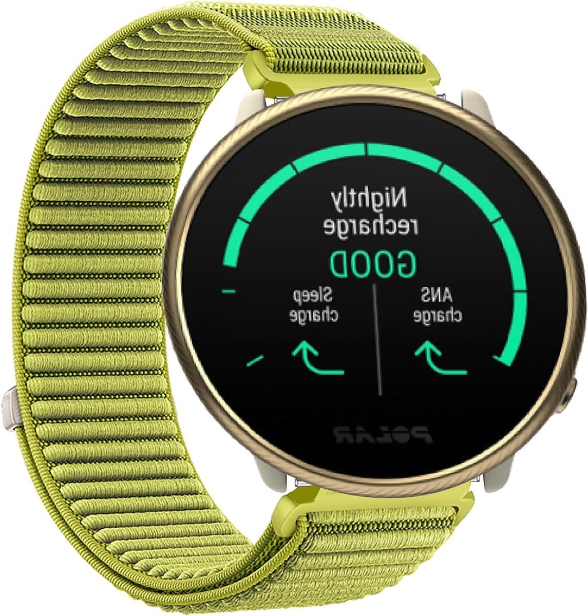 Sportarmband - Nylon band - Fitness tracker - Ademend en zweetabsorberend - Verstelbaar - Groen