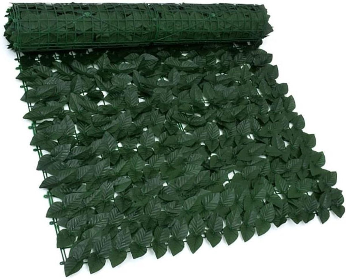 Kunsthaag Klimop - Kunstmatige Bladeren Scherm - Tuin Decoratie - Dicht Opeengepakte Bladeren - 200x300 cm - Groen
