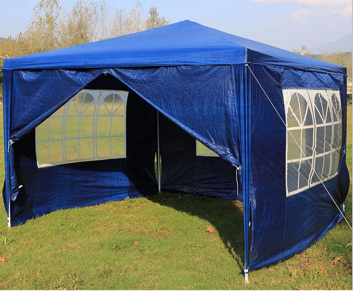 Tuingereedschap Prieel - Tuinpaviljoen Tent - Buitenfeesten Organiseren - Met 4 Zijwanden - 3x3 Meter - Blauw