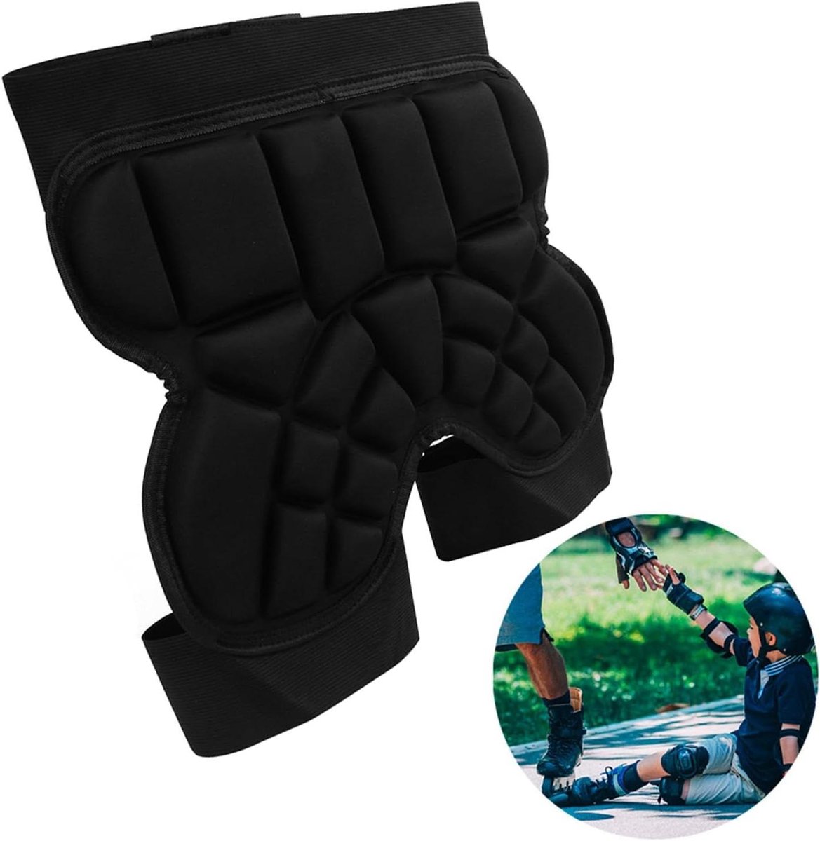Kinderen Heupbescherming - Ski Broek Bescherming - Val Bescherming - Speciale Stuitbeen Bescherming - 30 x 34 cm - Zwart