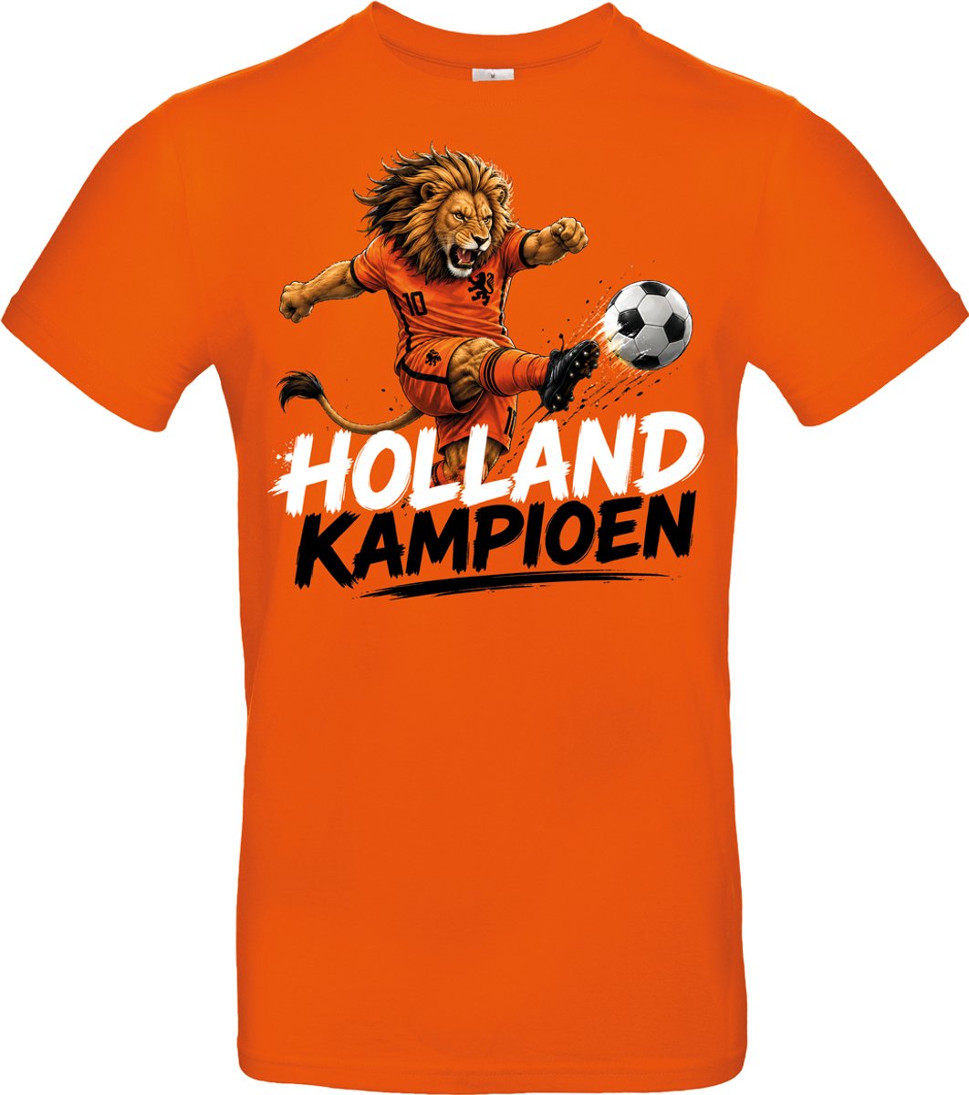 Oranje WK T-Shirt XS Volwassenen – Holland Kampioen Leeuw Voetbal Shirt – EK/WK Supportersshirt Oranje